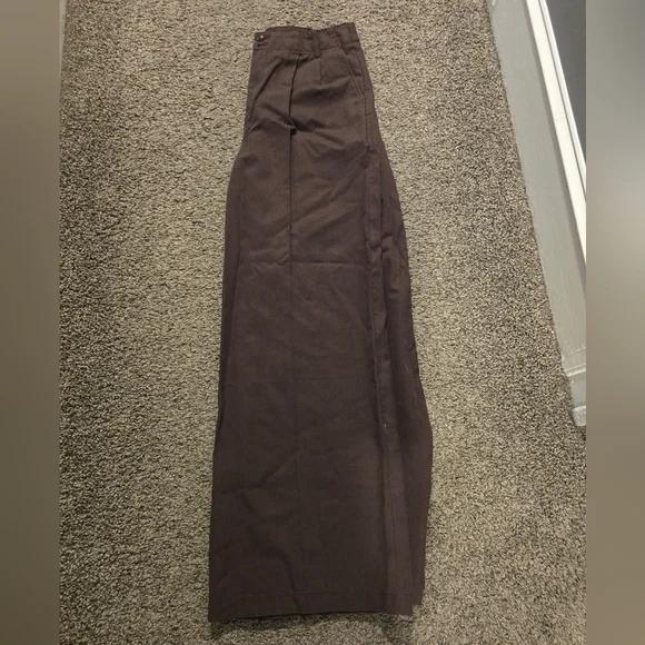 Elegant Brown Wide-Leg Pants - Picture 6 of 8